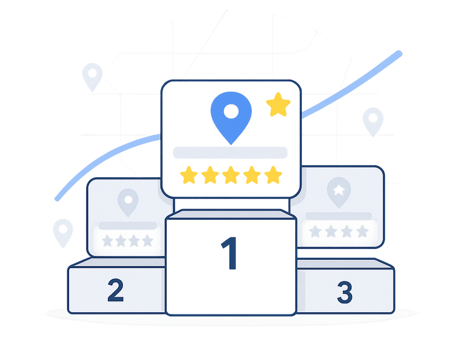 Gráfico mostrando aumento de reseñas positivas